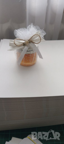 Бурканчета с мед -украсени за сватба, кръщене и погача подаръчета, снимка 2 - Други - 36407578