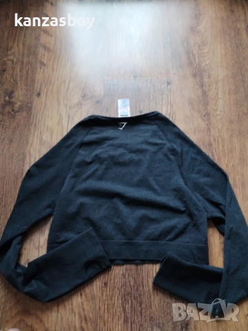 Gymshark Vital Crop Top - дамска фитнес блуза КАТО НОВА Л, снимка 9 - Блузи с дълъг ръкав и пуловери - 53890257