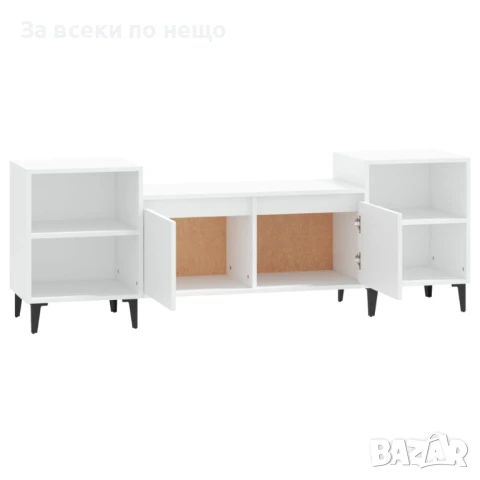 ТB Шкаф, Бял, 160x35x55 см, Инженерно Дърво Код P773, снимка 6 - Шкафове - 50692941