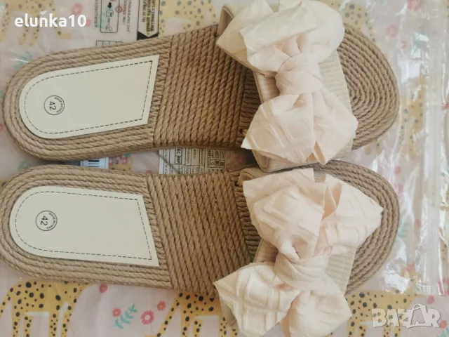 дамски чехли с панделка