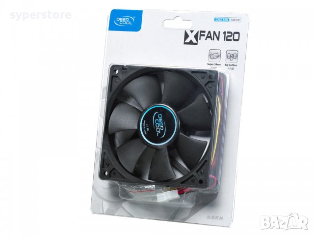 Вентилатор 120x120x25 мм DeepCool Xfan Silent SS000072 1300rpm за кутия 3пинов и молекс конектори, снимка 3 - Други - 34517636