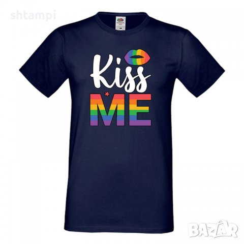  Мъжка тениска Kiss Me multicolor Прайд,Празник.Повод,Изненада, снимка 7 - Тениски - 37102936