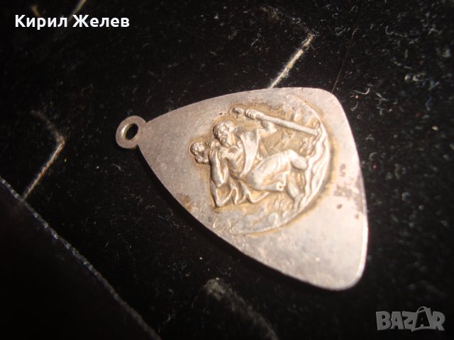 СТАР ПОСРЕБРЕН или СРЕБЪРЕН КАТОЛИЧЕСКИ РЯДЪК МЕДАЛЬОН 8730, снимка 6 - Антикварни и старинни предмети - 30285661