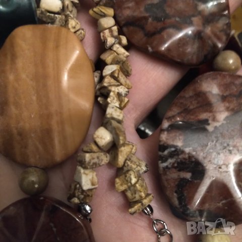Авторска огърлица великолепен естествен яспис НАМАЛЕНА, снимка 6 - Колиета, медальони, синджири - 39783933