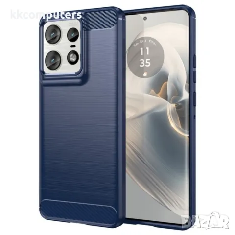 Motorola Edge 50 Pro 5G Удароустойчив Carbon Fiber Калъф и Протектор, снимка 3 - Калъфи, кейсове - 49916394
