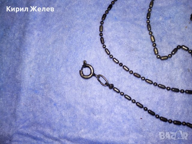 СТАРА ПОСРЕБРЕНА ВЕРИЖКА РЕТРО ПЛЕТКА НЕРЪЖДАЕМА БЛАГОРОДНА СТОМАНА СИНДЖИРЧЕ 37084, снимка 7 - Антикварни и старинни предмети - 39969109