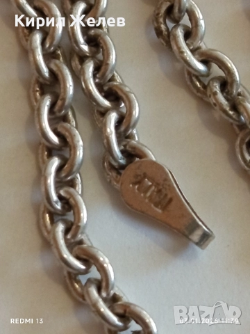 Класически изчистен дизайн сребърно синджирче нежно финно елегантно 27318, снимка 5 - Колиета, медальони, синджири - 52961828