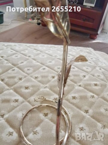 Сребърно цвете Doca , снимка 3 - Декорация за дома - 30762731