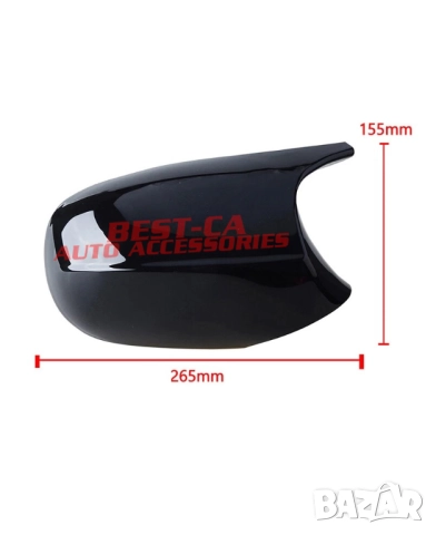 Капаци за огледала със щипки черен пиано лак Batman Style подходящи за BMW E87 E90 E91 E92 facelift, снимка 7 - Аксесоари и консумативи - 51971502