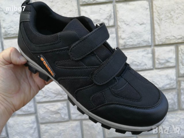 Мъжки маратонки с лепенки велкро в черно, мод.04- CAIDAI, снимка 2 - Маратонки - 40157434