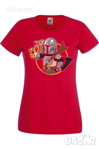 Дамска тениска Star Wars mandalorian baby yoda 2,Филм,Игра,superhero,Изненада,Подарък,Повод,, снимка 3 - Тениски - 37732021