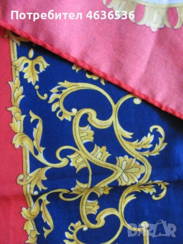 70-те Авторски дамски шал Paul Darel ,76х76см., снимка 5 - Шалове - 52440350