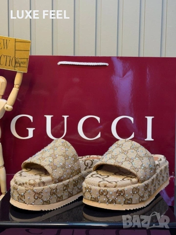 Gucci ⚜️Дамски Чехли с Камъни 