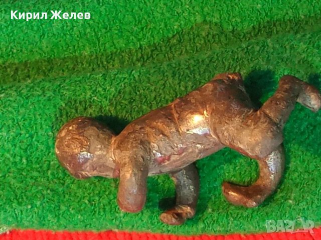 СТАРА ОЛОВНА ФИГУРАЛНА СТАТУЕТКА ХУДОЖЕСТВЕНА ПЛАСТИКА РЪЧНА ИЗРАБОТКА МНОГО РЯДКА за КОЛЕКЦИЯ 4366, снимка 2 - Колекции - 34424123