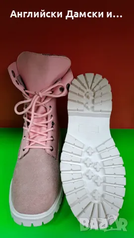 Английски дамски боти естествен велур,кожа,2 в 1, снимка 9 - Дамски боти - 48725810