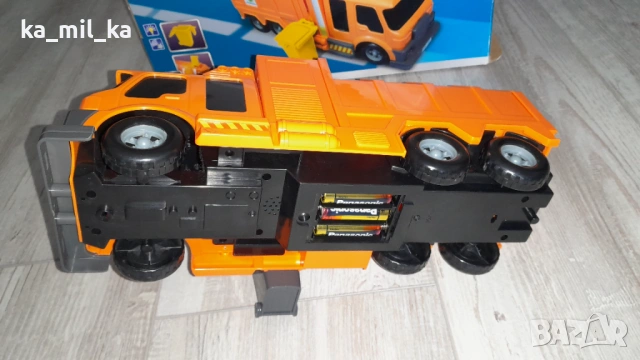 Играчка - камион - Оранжев, снимка 7 - Коли, камиони, мотори, писти - 53282921