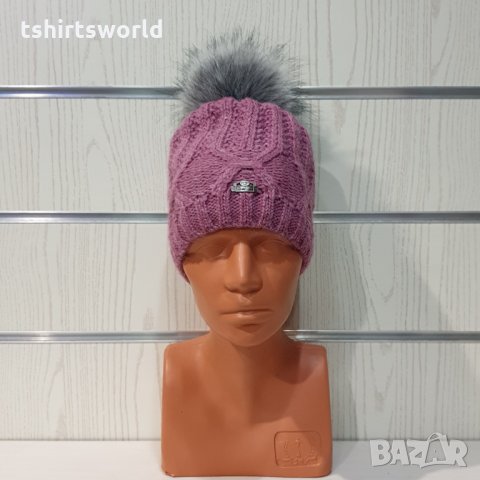Нова зимна розова дамска шапка СилвърСтар с подплата плюш, снимка 8 - Шапки - 35510023