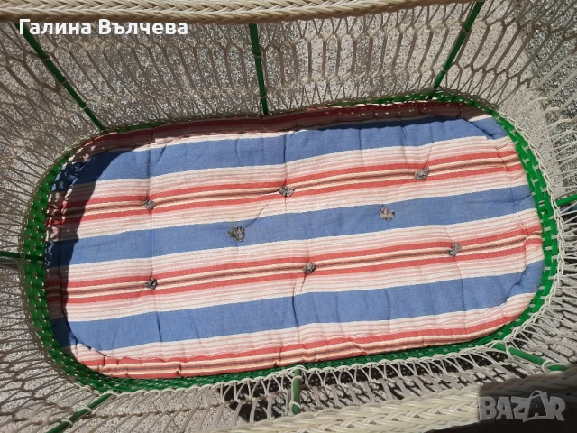 Винтидж детско креватче - люлка, със дюшек, снимка 3 - Бебешки легла и матраци - 51146114