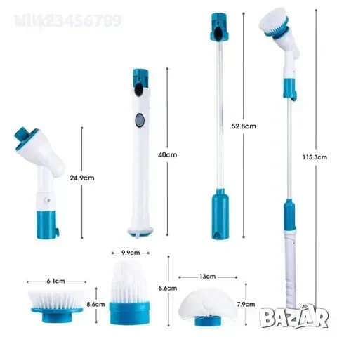 HURRICANE SPIN SCRUBBER - Въртяща се електрическа четка за почистване, снимка 4 - Други стоки за дома - 50742959