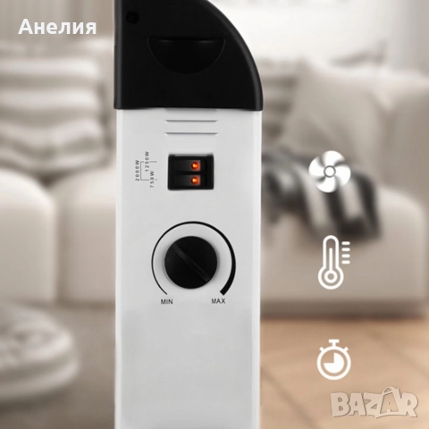 Електрически конвектор 2000W с термостат, снимка 4 - Отоплителни печки - 52828402