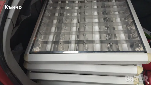 Луминисцентни осветителни тела 60х60 оборудвани 8бр., снимка 2 - Лампи за таван - 48723648