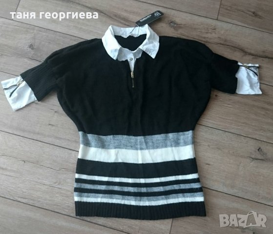 плетена блузка, снимка 1 - Блузи с дълъг ръкав и пуловери - 30145963