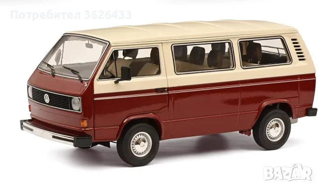 1:18 VW T3 Vanagon Van Bus Red/white Schuco