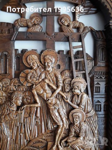 Дърворезба-"Снемане на Исус Христос от кръста", снимка 4 - Други - 22120366