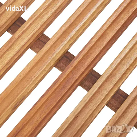 vidaXL Постелки за баня, 2 бр, акациево дърво масив, 56x37 см, снимка 5 - Аксесоари за баня - 56147621