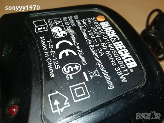 black & decker battery charger-18v-внос швеицария, снимка 9 - Винтоверти - 29167289