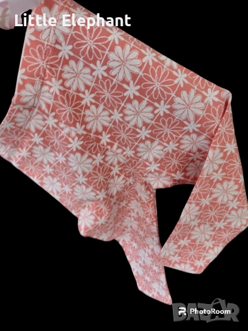 Клинче за 12-18 мес мом оранжево с бели цветя и квадрати,колекция"Flowers",Англия/ново