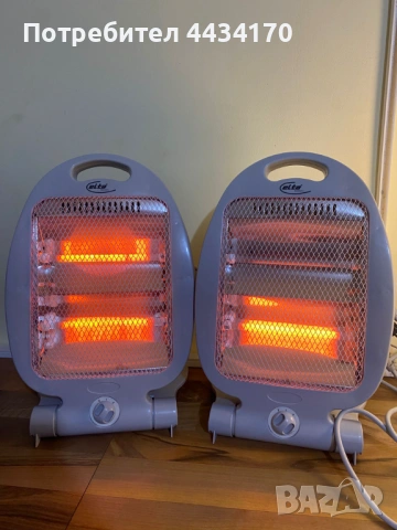 Спешно! 2 броя електрически отоплителни печки (лъчисти) – Работещи, снимка 2 - Радиатори - 53309948