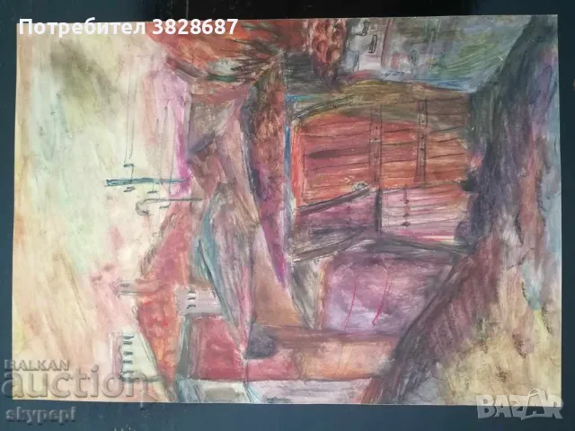 Стара " КОПРИВЩИЦА " ТЕМПЕРА, снимка 2 - Картини - 48277214