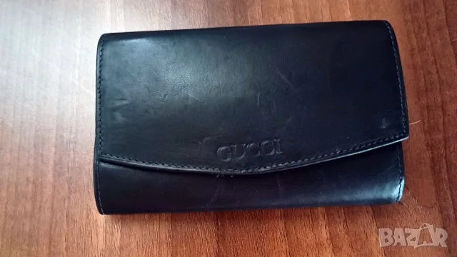 Gucci винтидж портфейл естествена кожа