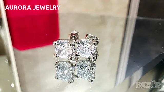 CARTIER C de Cartier White Gold Stud Diamond Дамски Обеци