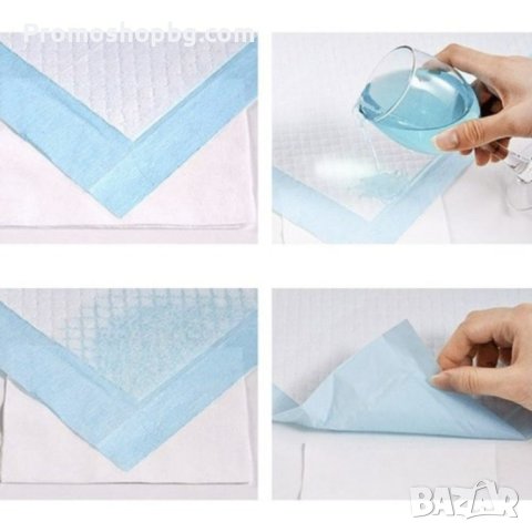 Еднократни хигиенни подложки за кучета 100 бр, памперси, размер 40х60 см, снимка 3 - За кучета - 44161495