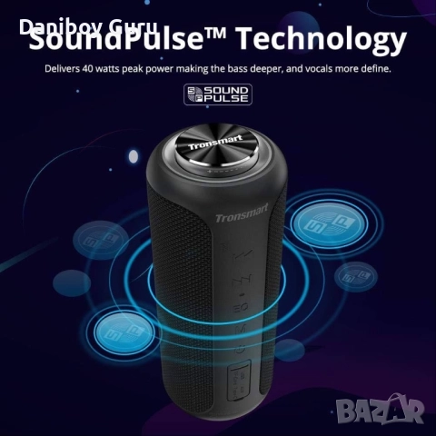Tronsmart T6 Plus Upgraded, ултра премиум 40W Bluetooth високоговорител, силен 360 HD съраунд звук, , снимка 3 - Bluetooth тонколони - 52747352