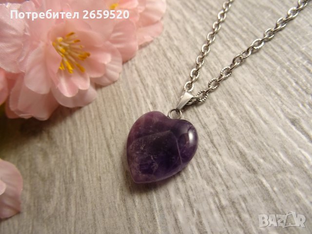 Дамско колие от естествен камък и стомана, снимка 3 - Колиета, медальони, синджири - 39575402