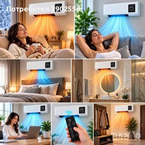 стенна печка / климатик, снимка 2 - Отоплителни печки - 56250838