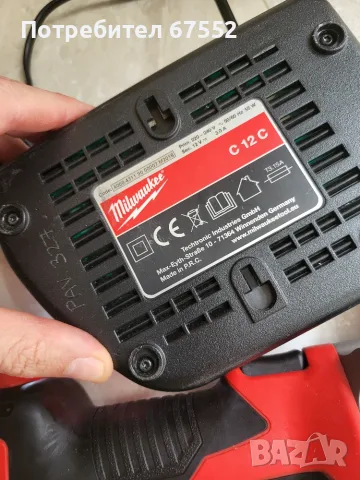 Акумулаторна нитачка Milwaukee M12 BPRT. С батерия и зарядно, снимка 7 - Други инструменти - 55859155