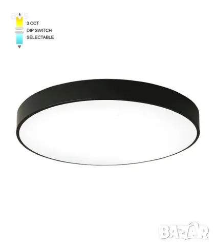 LED плафон кръгъл 45W 3000K-6000K VITO черен, снимка 1