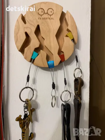 Стенен ключодържател със 4 метални заклинващи ключодържатели, снимка 6 - Пана - 47638263