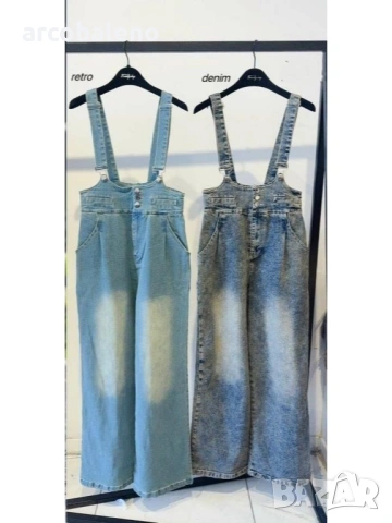 Дамски дънков гащеризон, 2цвята , снимка 4 - Гащеризони - 53301047