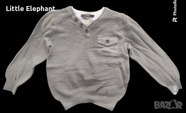 Пуловерче за 2-3 годишно момченце с джобче,Англия/нов, снимка 1