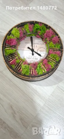 Стенен часовник със скандинавски мъх , снимка 13 - Стенни часовници - 48490646