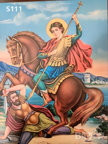 Дървена икона на Свети Димитър 