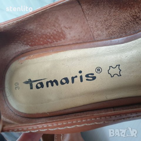 🎀🎁🎀 Подарявам Дамски обувки TAMARIS ЕСТЕСТВЕНА КОЖА 39 номер, снимка 11 - Дамски ежедневни обувки - 35094795