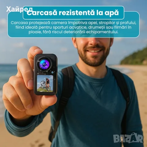 AIKER Action Camera 4K – Екшън камера с Wi-Fi, стабилизация и много аксесоари, снимка 7 - Камери - 56011090