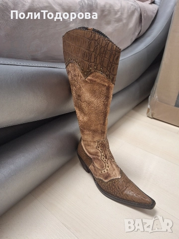 Дамски кожени чизми, снимка 3 - Дамски ботуши - 52594680