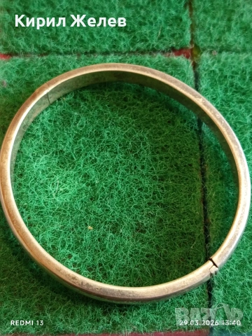 Сребърна класически модел гривна тип бангъл стил и елегантност 51800, снимка 3 - Гривни - 54014076